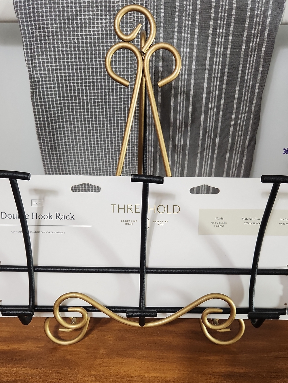 Threshold Double Hook Rack - Picture 2 of 12